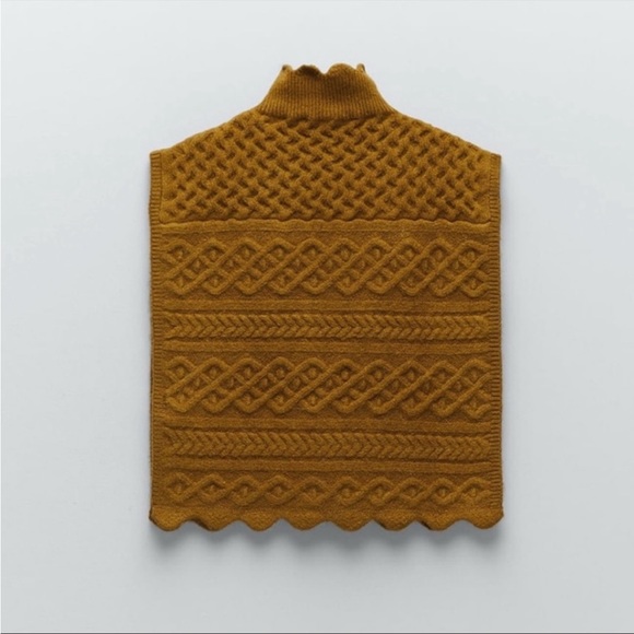 Zara Sweaters Zara High Collar Knit Vest M Poshmark